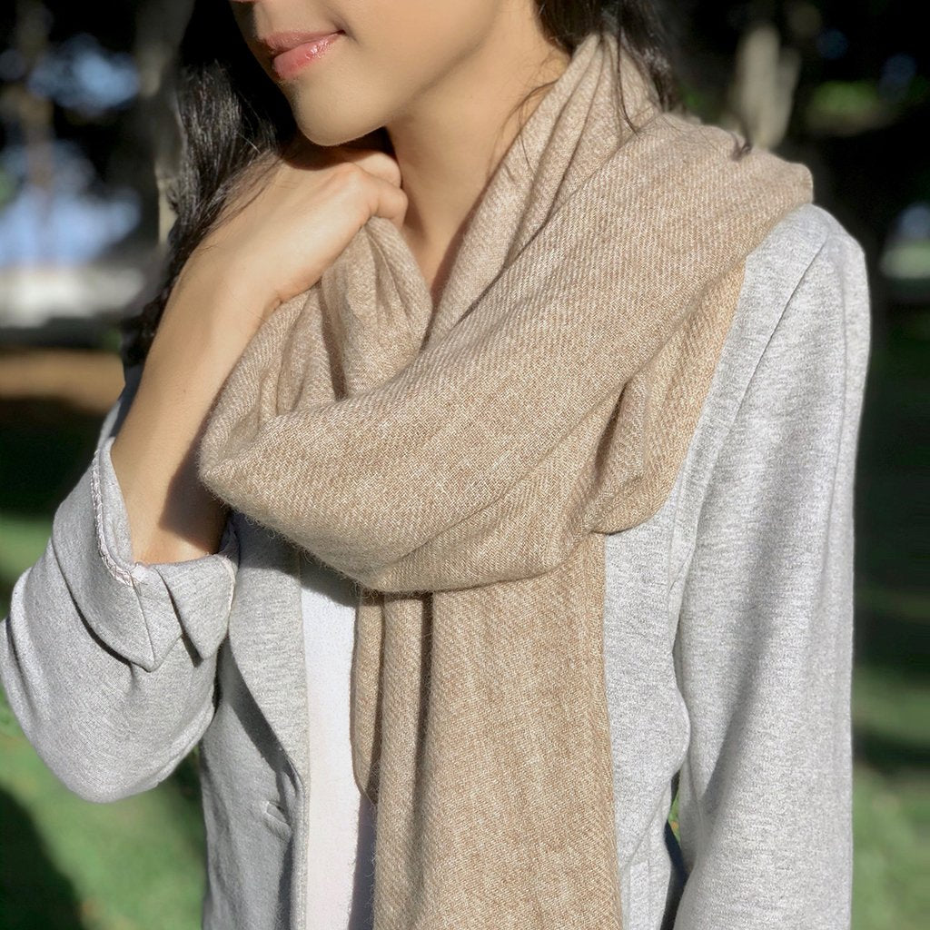The Kashmir: Handloom Cashmere Travel Scarf
