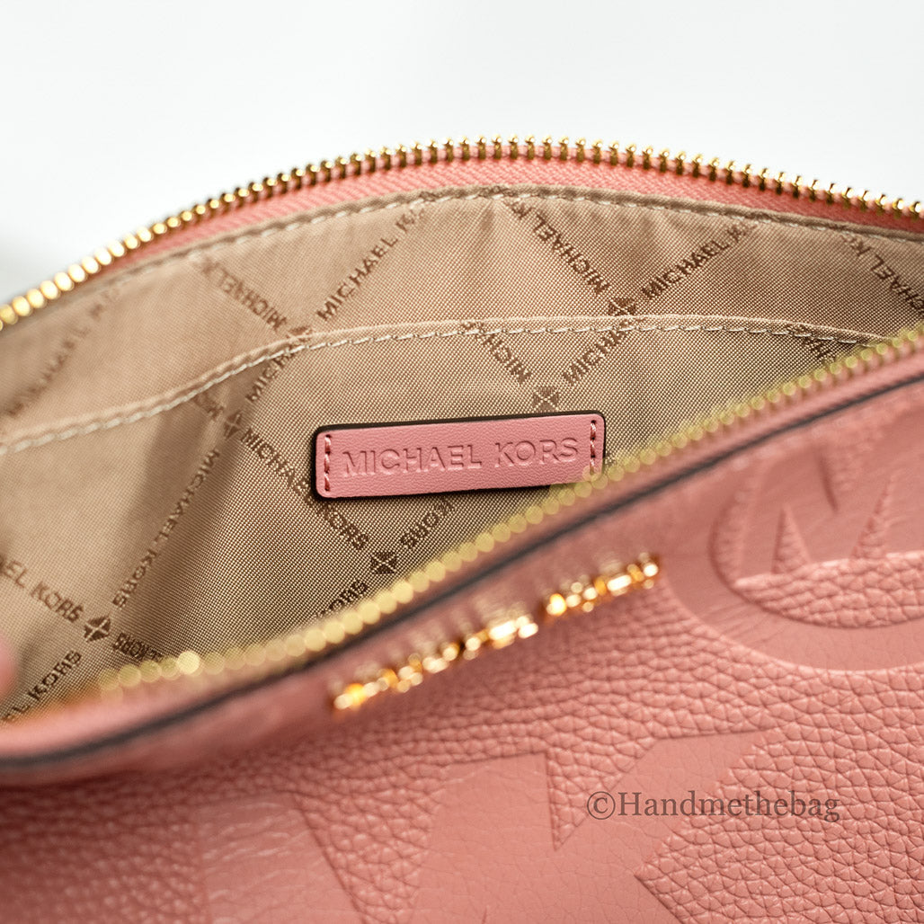 The Gatwick: MK Embossed Leather Crossbody