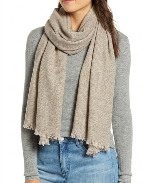 The Kashmir: Handloom Cashmere Travel Scarf