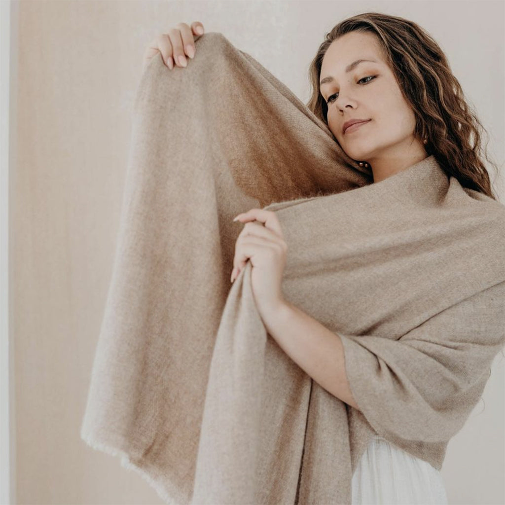 The Kashmir: Handloom Cashmere Travel Scarf