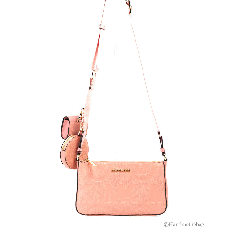 The Gatwick: MK Embossed Leather Crossbody