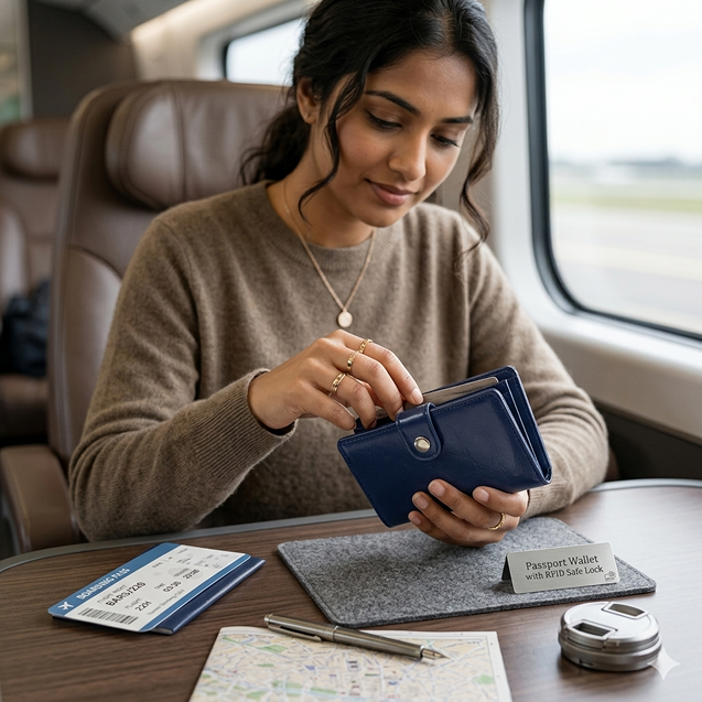 The Voyager: Premium Leather RFID Passport Wallet